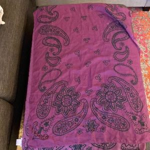 Purple and black scarf